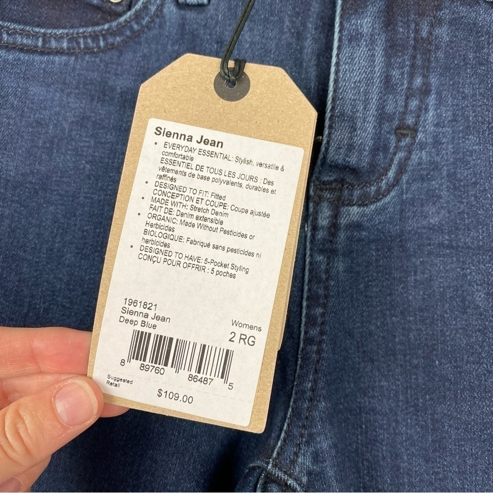 Prana Sienna Stretch Skinny Jeans Deep Blue Organic Cotton Size 2/26 NWT - Picture 9 of 9